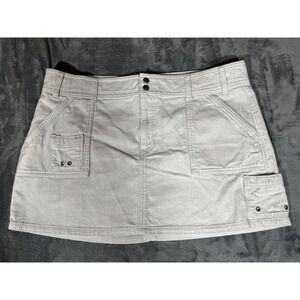 Old Navy Skirt Womens 16 Tan Corduroy Cargo Pockets Mini Carpenter Reissue